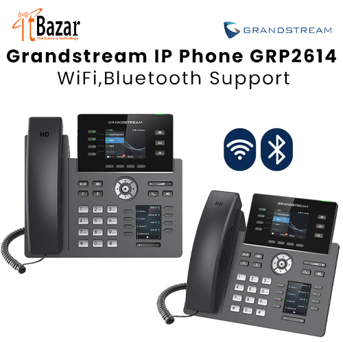 Grandstream IP Phone GRP2614 WiFi,Bluetooth Support