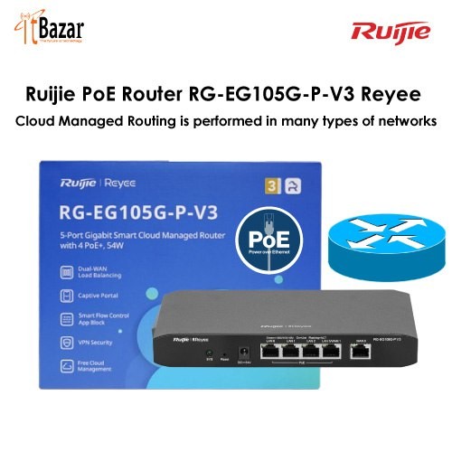 Ruijie PoE Router RG-EG105G-P-V3 Reyee Cloud Managed Router