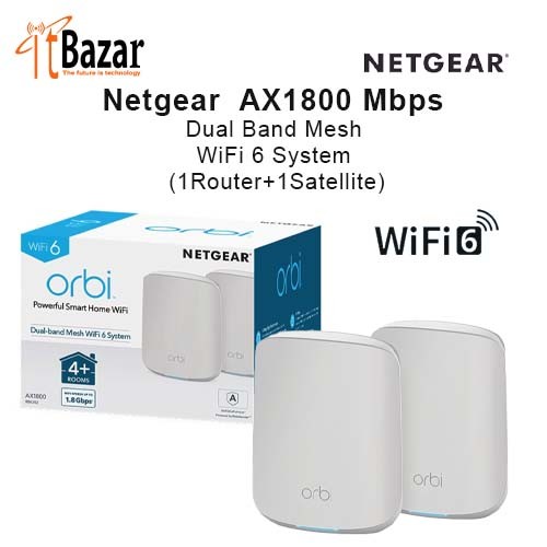 Netgear Orbi Mesh Router RBK352 AX1800 WiFi6 Dual Band