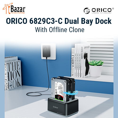 ORICO Dual Bay Dock 6829C3-C With Offline Clone