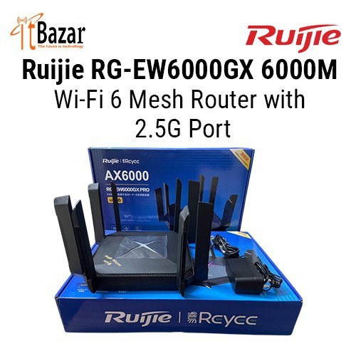 Ruijie RG-EW6000GX 6000M Wi-Fi 6 Mesh Router with 2.5G Port