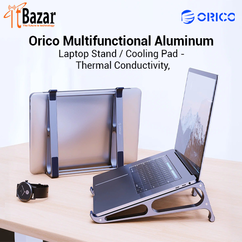 Orico Laptop Stand Multifunctional Aluminum  Cooling Pad - Thermal Conductivity