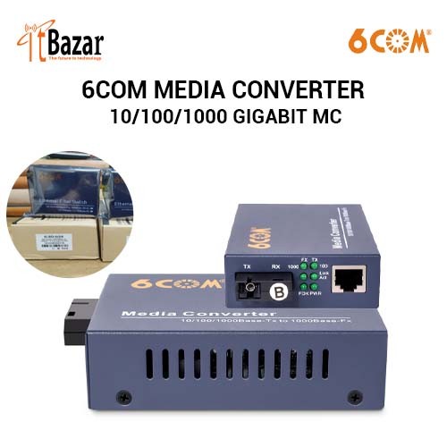 6COM MEDIA CONVERTER 10/100/1000 GIGABIT MC