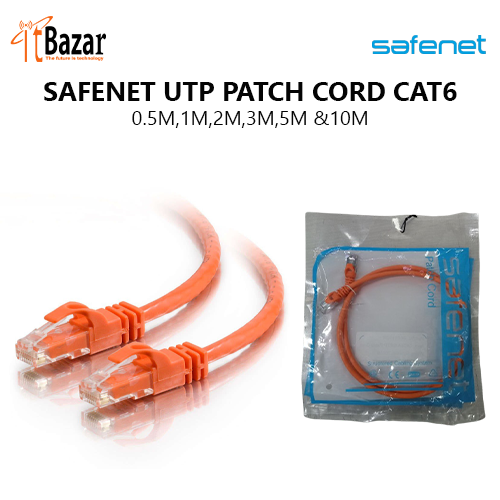 SAFENET UTP PATCH CORD CAT6 PURE COPPER CABLE
