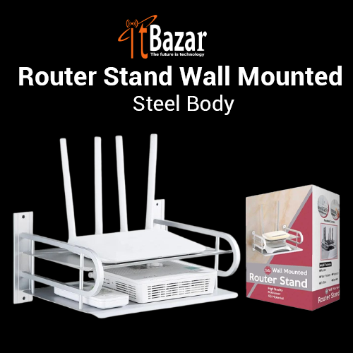 Router Stand Wall Mounted Steel Body
