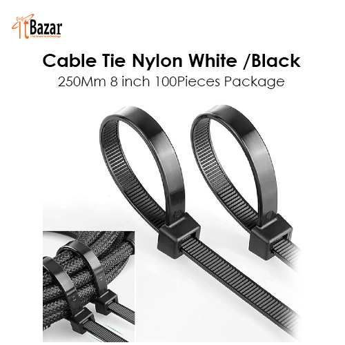 Cable Tie Nylon  8 Inch 200Mm 100Ps