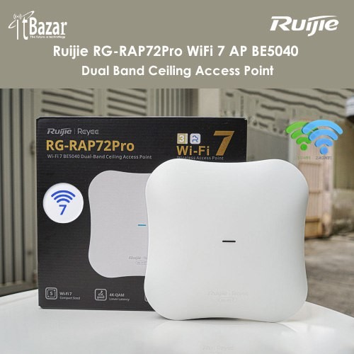 Ruijie RG-RAP72Pro WiFi 7 AP BE5040 Dual Band Ceiling Access Point