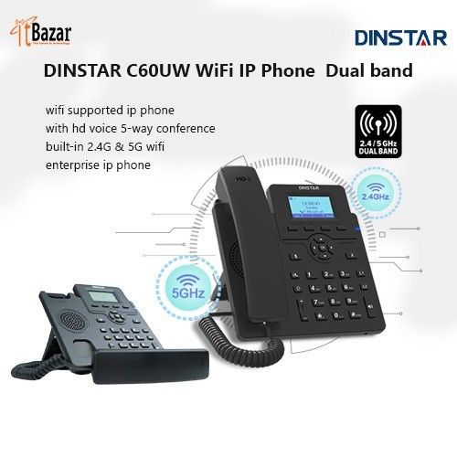 DINSTAR C60UW WiFi IP Phone  Dual band