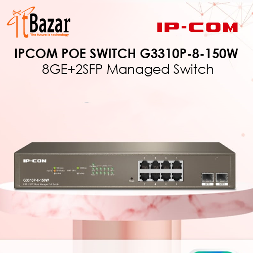 IPCOM POE SWITCH G3310P-8-150W 8GE+2SFP Managed Switch