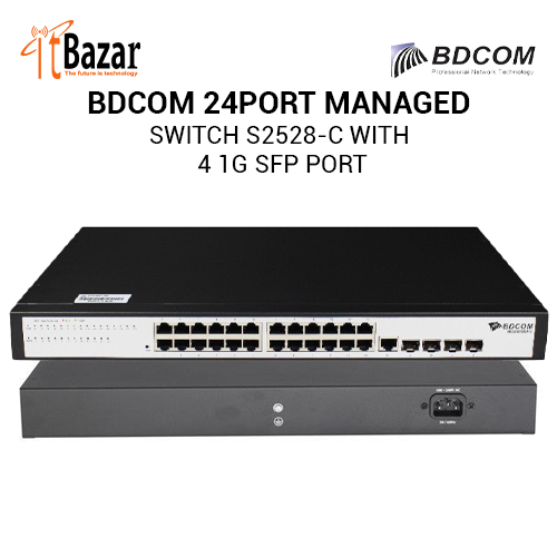 BDCOM 24PORT MANAGED SWITCH S2528-C WITH 4 1G SFP PORT