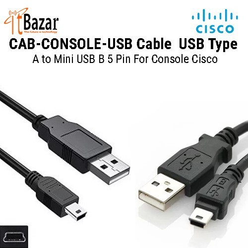 CAB CONSOLE USB Cable  USB Type A to Mini USB B5 Pin For Cisco