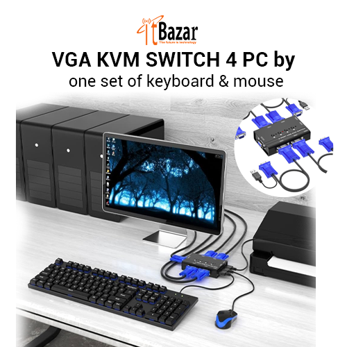 VGA KVM SWITCH 4 PC by one set of keyboard & mouse