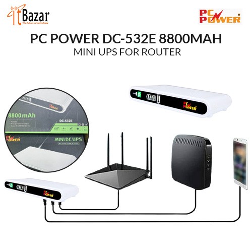 PC Power Mini DC UPS DC-532E 8800mAh