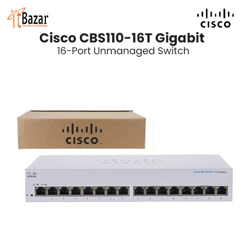 Cisco CBS110-16T 16-port Gigabit Unmanaged Ethernet Switch