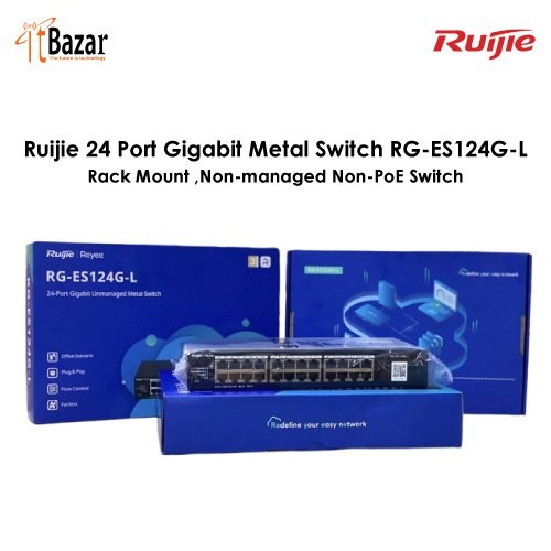 Ruijie 24Port Switch RG-ES124G-L 10/100/1000 Mbps Unmanaged Non-PoE Switch