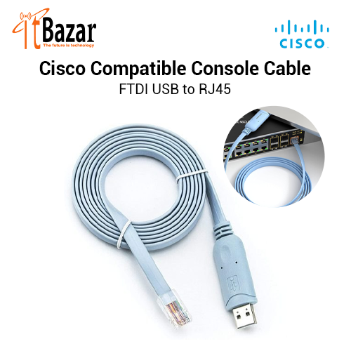 USB TO RJ45 CONSOLE CABLE RS232 CISCO COMPATIBLE