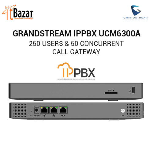 GRANDSTREAM ip pbx UCM6300A 250 USERS 50 CONCURRENT CALL GATEWAY