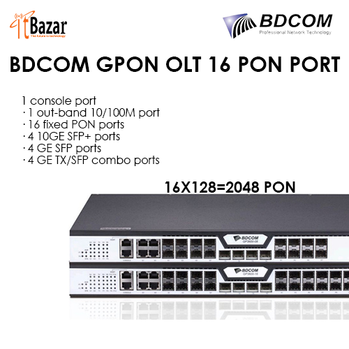 BDCOM GPON OLT 16 PON PORT GP3600-16B-2AC