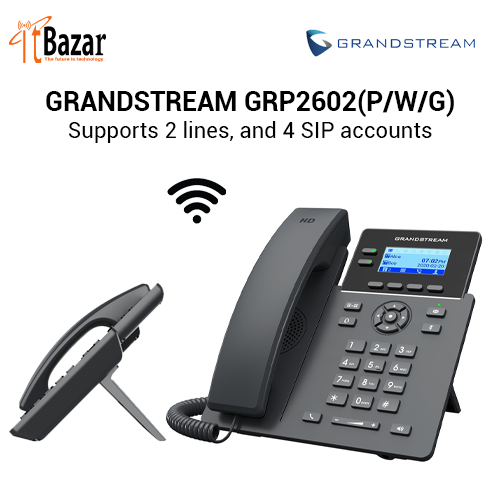 GRANDSTREAM GRP2602W WiFi Phone 2 lines,and 4 SIP