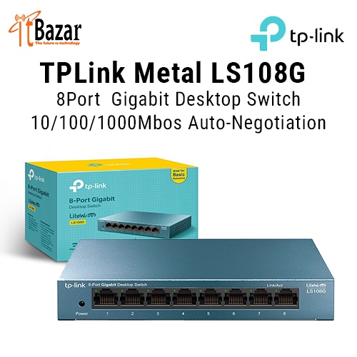 TPLink LS108G 8Port Metal Gigabit Desktop Switch