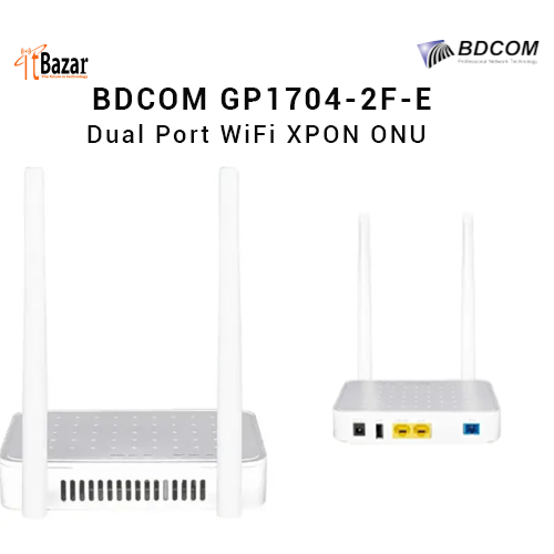BDCOM XPON ONU ROUTER GP1704-2F-E EPON/GPON BOTH SUPPORTED SINGLE BAND 2.4Ghz