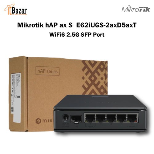 Mikrotik hAP ax S  E62iUGS-2axD5axT WiFi6 2.5G SFP Port