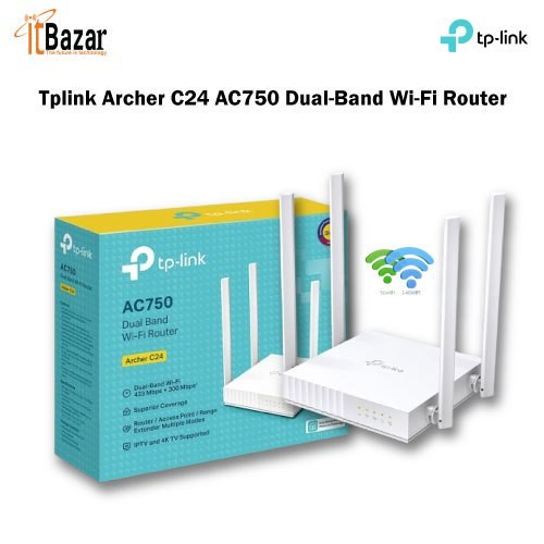 Tplink Archer C24 AC750 Dual-Band Wi-Fi Router