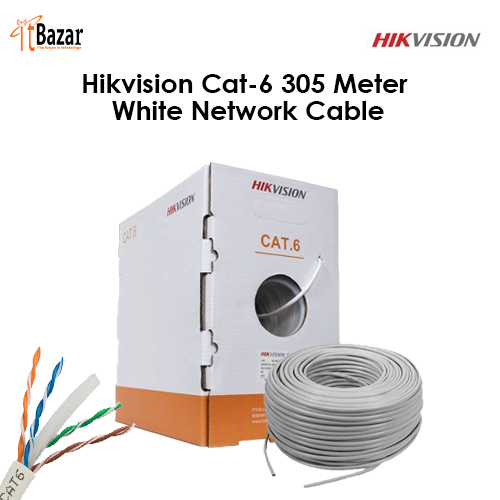 Hikvision Cat6 Cable 305 Meter White Color