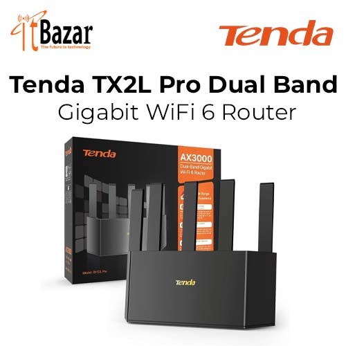 Tenda TX2L Pro Dual Band Gigabit WiFi 6 Router