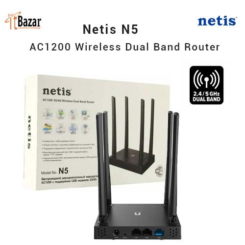 Netis Router N5 AC1200 Wireless Dual Band  Router