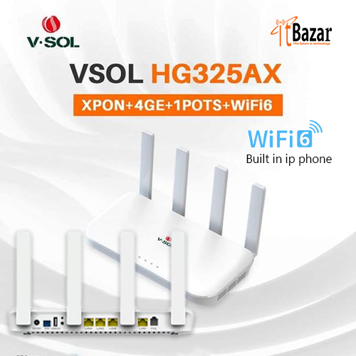 VSOL ONU ROUTER HG325AX  WiFi6 With Built in ip Phone