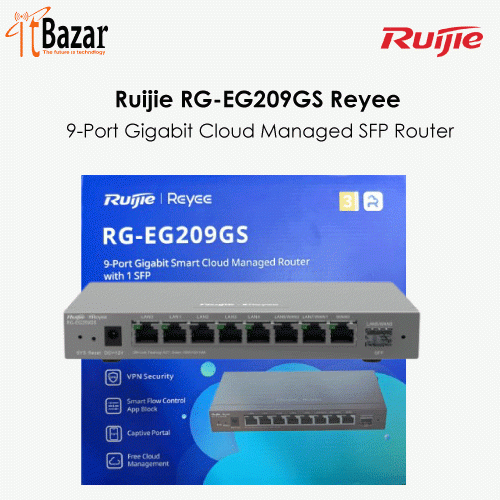 Ruijie RG-EG209GS Reyee 9-Port Gigabit Cloud Managed SFP Router