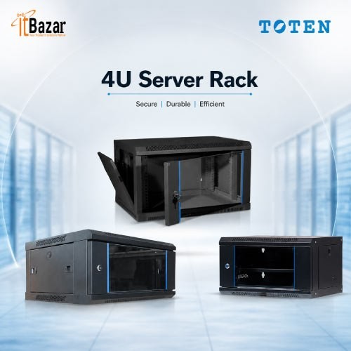 4U WALL MOUNTED SERVER RACK  600X450  19 Inchi