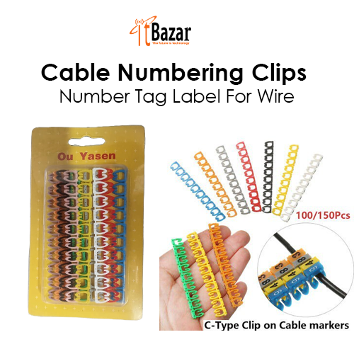 Cable Numbering Clips ,Number Tag Label For Wire