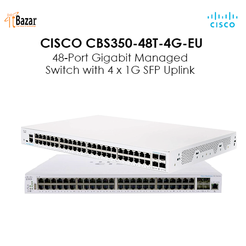 CISCO CBS350-48T-4G-EU 48-Port Gigabit Managed Switch with 4x1G