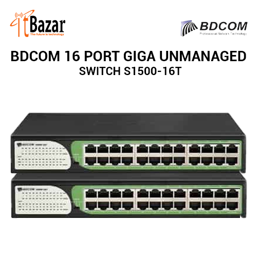 BDCOM 16 PORT GIGA UNMANAGED SWITCH S1500-16T