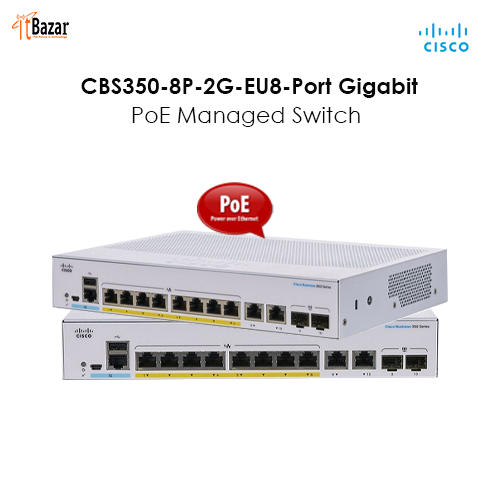 CISCO CBS350-8P-2G-EU 8-Port Gigabit PoE Managed Switch