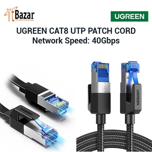UGREEN  CAT8 UTP PATCH CORD 40Gbps Speed