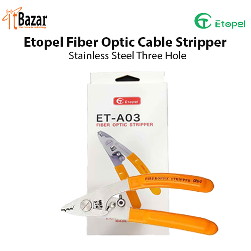 ETOPEL FIBER OPTIC STRIPPER TOOL STAINLESS STEEL THREE HOLE