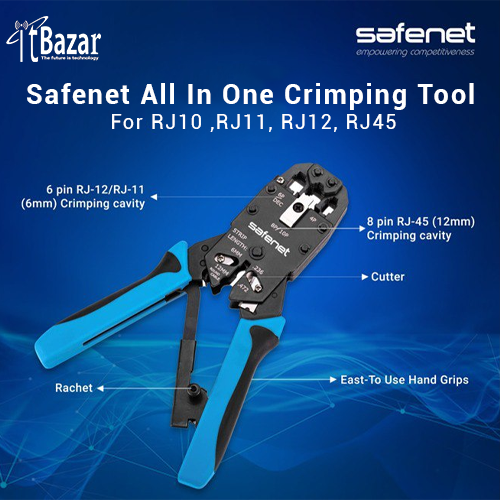 Safenet All In One Crimping Tool For RJ10 ,RJ11, RJ12, RJ45