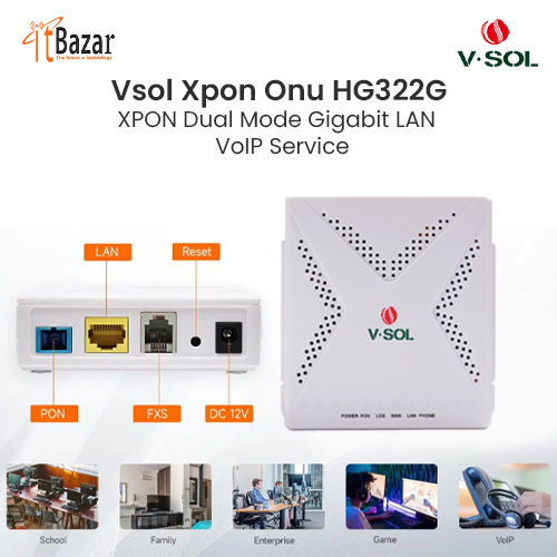 Vsol Xpon Onu HG322G With Sip Support FXS Port