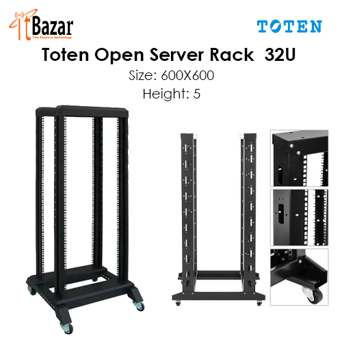 Toten 32U Open Server Rack  Floor Stand