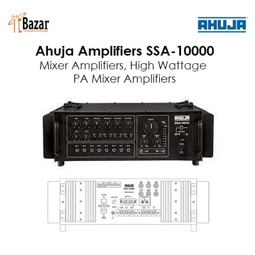 Ahuja Amplifiers SSA-10000 Mixer Amplifiers, High Wattage PA Mixer Amplifiers