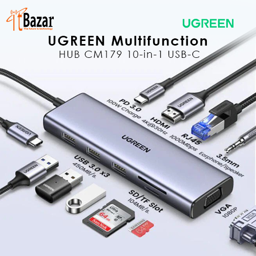 UGREEN Multifunction HUB CM179 10-in-1 USB-C