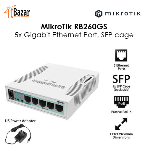 Mikrotik RB260GS(CSS106-5G-1S) Smart Switch