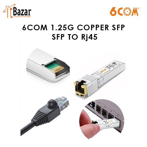 6COM 1G COPPER SFP  SFP TO Rj45