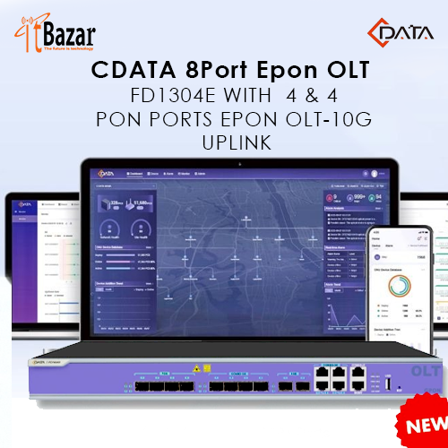 CDATA 8Port Epon OLT  FD1304E WITH  4 & 4 PON PORTS EPON OLT-10G UPLINK