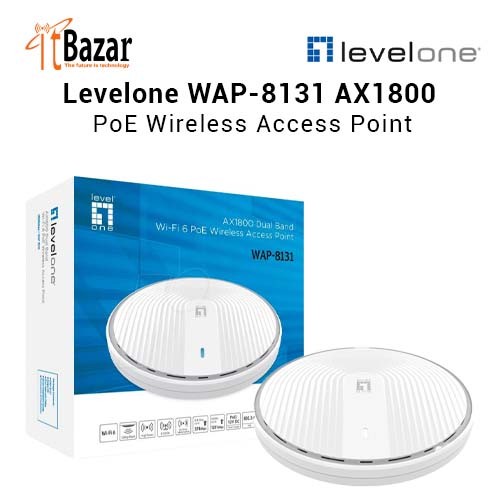 LevelOne Ap WAP-8131 AX1800 dual-band WiFi6 PoE  Access point