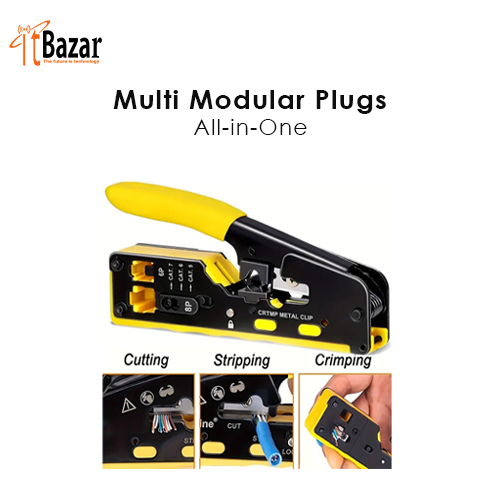 Multi  Crimper Tools  All-in-One (Crimps RJ45 Pass-Thru and RJ12 RJ11 Standard Shielded and Unshielded
