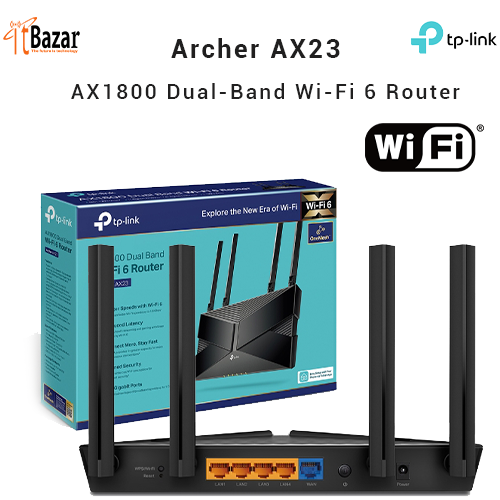 TPLink Archer AX23 AX1800 Dual Band Wi-Fi6 Gigabit Router